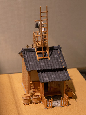 江戸時代の火の見梯子模型