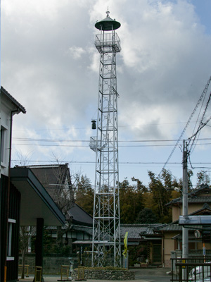 登録有形文化財に指定された岐阜県各務原市前野町の火の見櫓